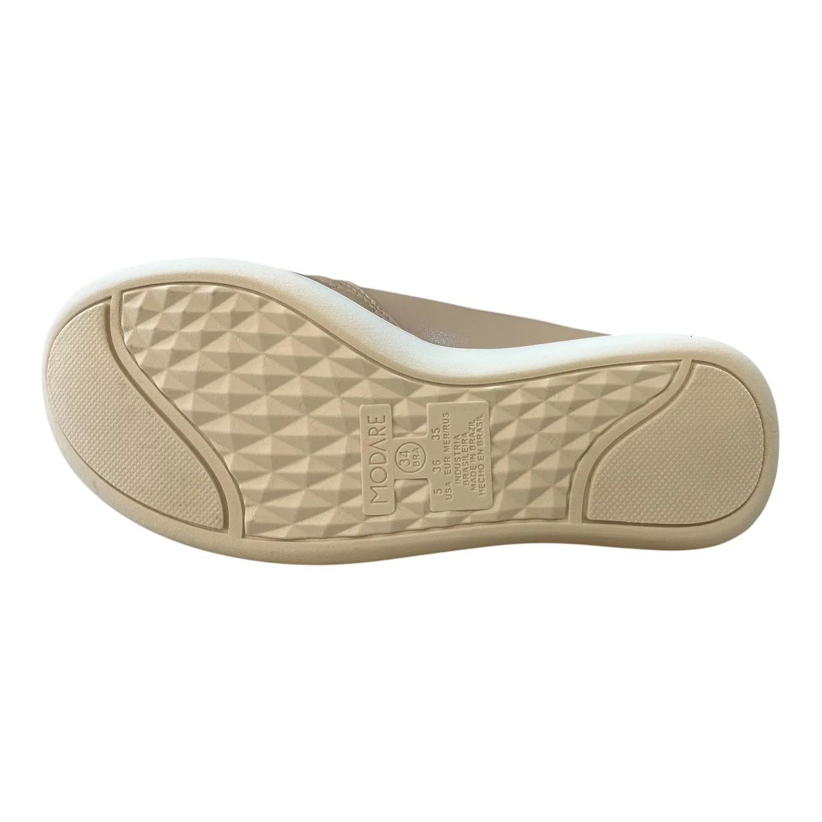 Tenis Feminino Modare Casual Calce Fácil Zíper Ultraconforto 7358.224 Bege Bege 3