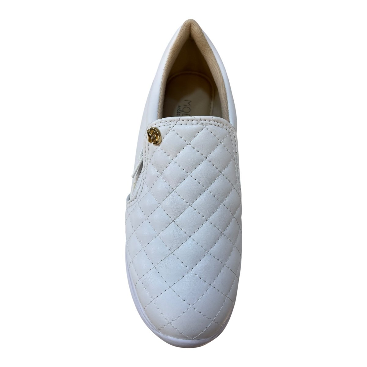 Tenis Feminino Modare Casual Calce Fácil Zíper Ultraconforto 7358.224 Branco Branco 6