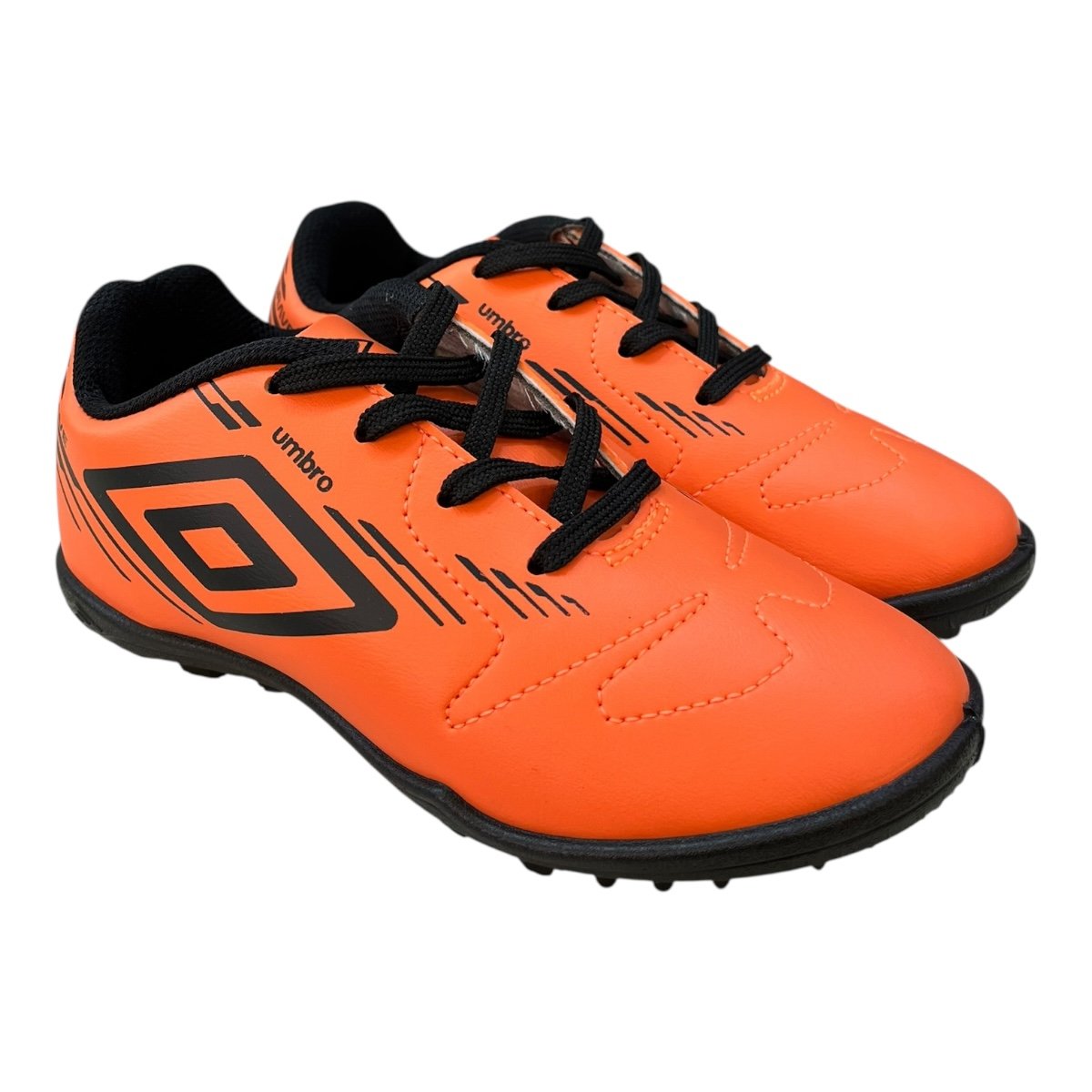 Chuteira Infantil Menino Umbro Brave Jr Society Esporte  Laranja Laranja/Preto 2