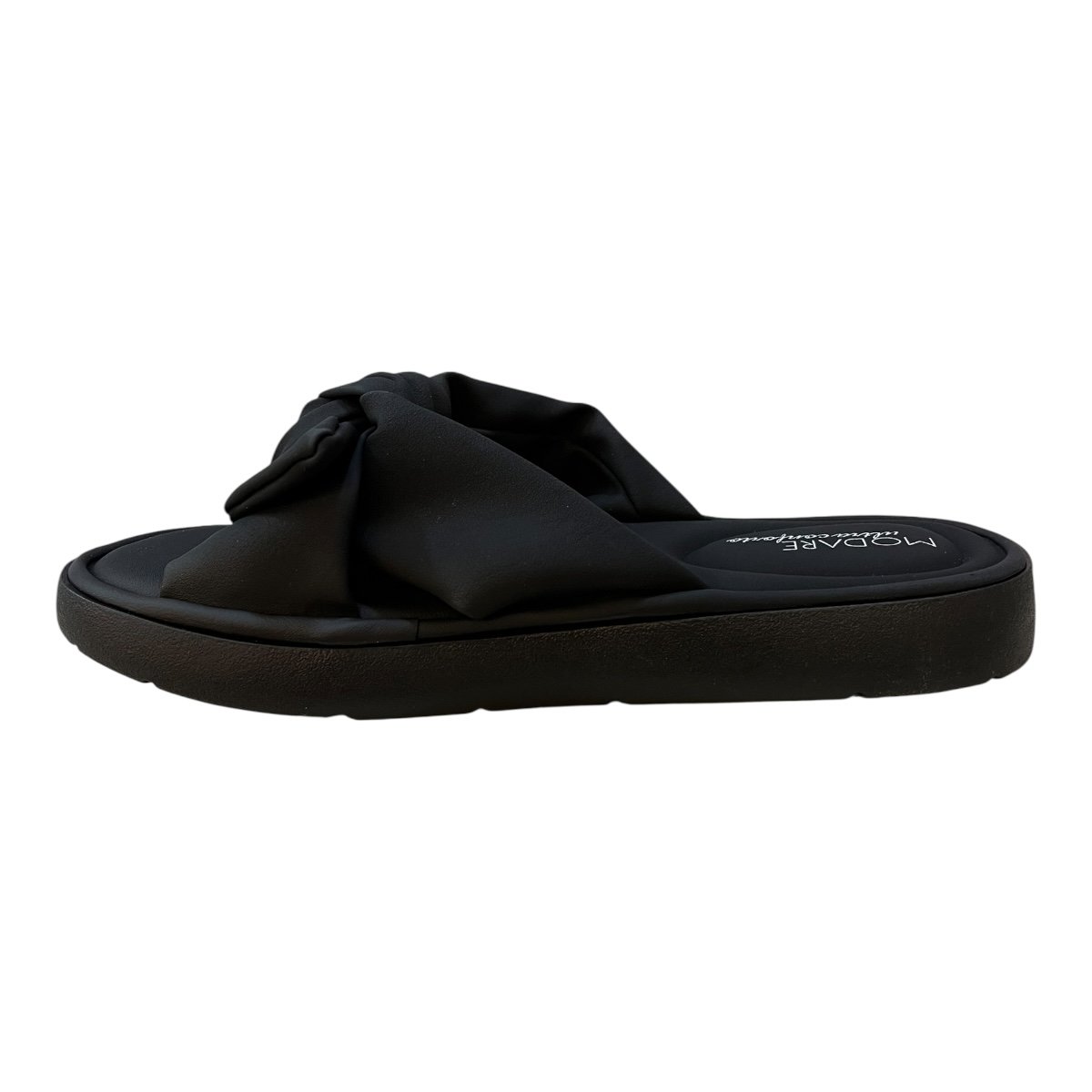 Chinelo Papete Feminino Modare Ultraconforto Superleve Laço 7208.101 Preto Preto 4