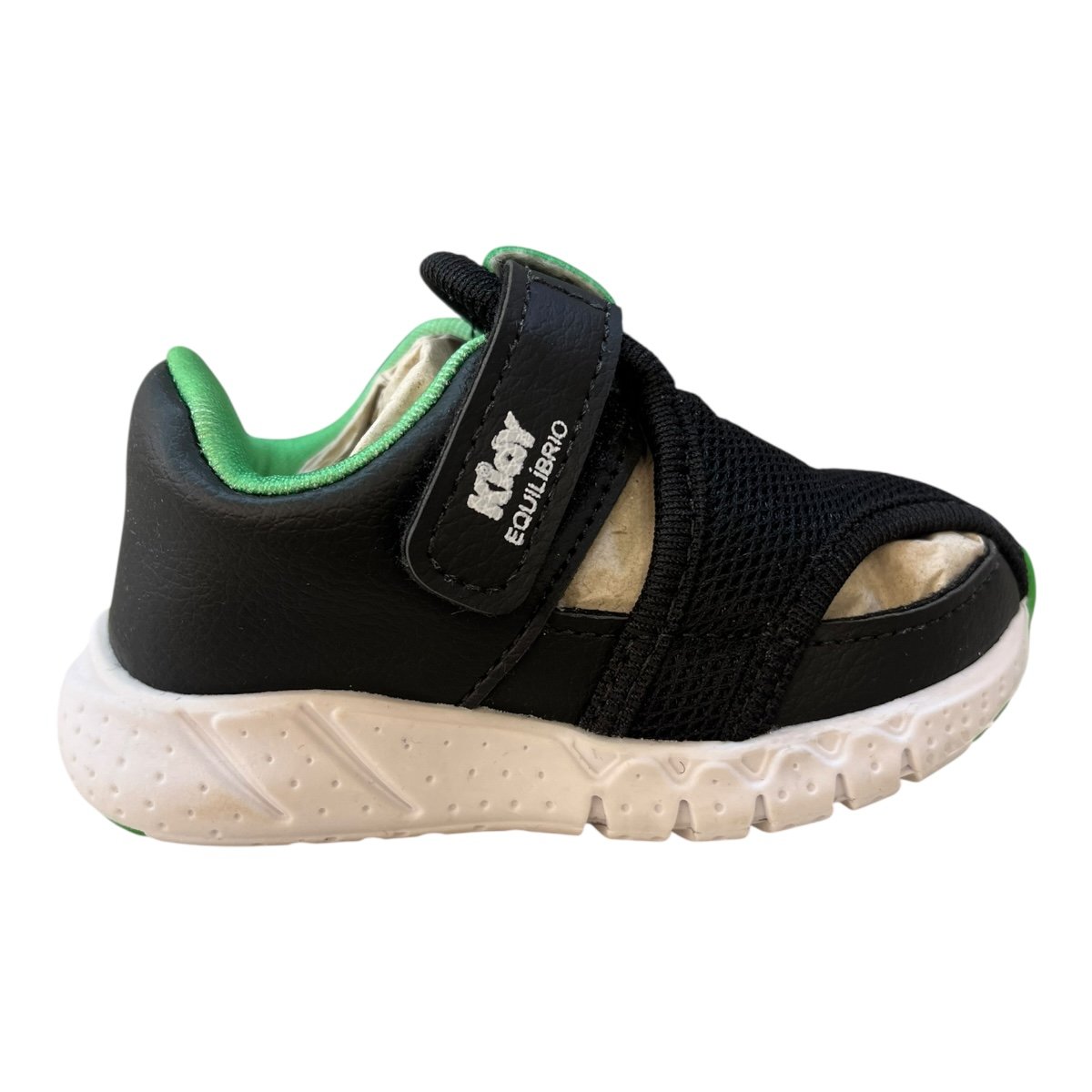 Tenis Infantil Kidy Menino Conforto Calce Fácil Autocolante Superleve 44600080146 Preto