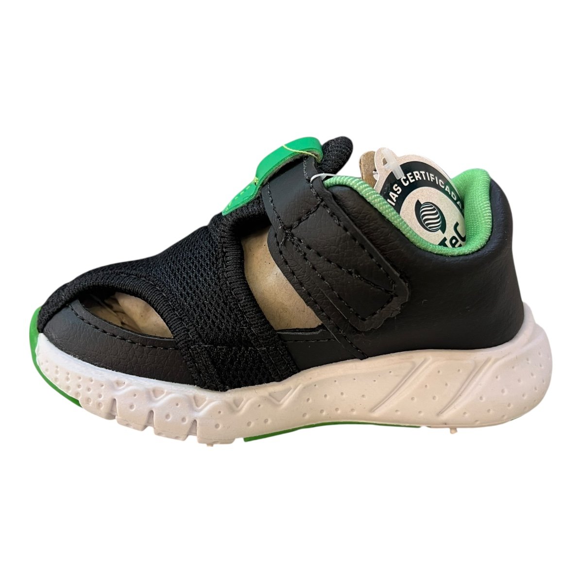 Tenis Infantil Kidy Menino Conforto Calce Fácil Autocolante Superleve 44600080146 Preto Preto 4