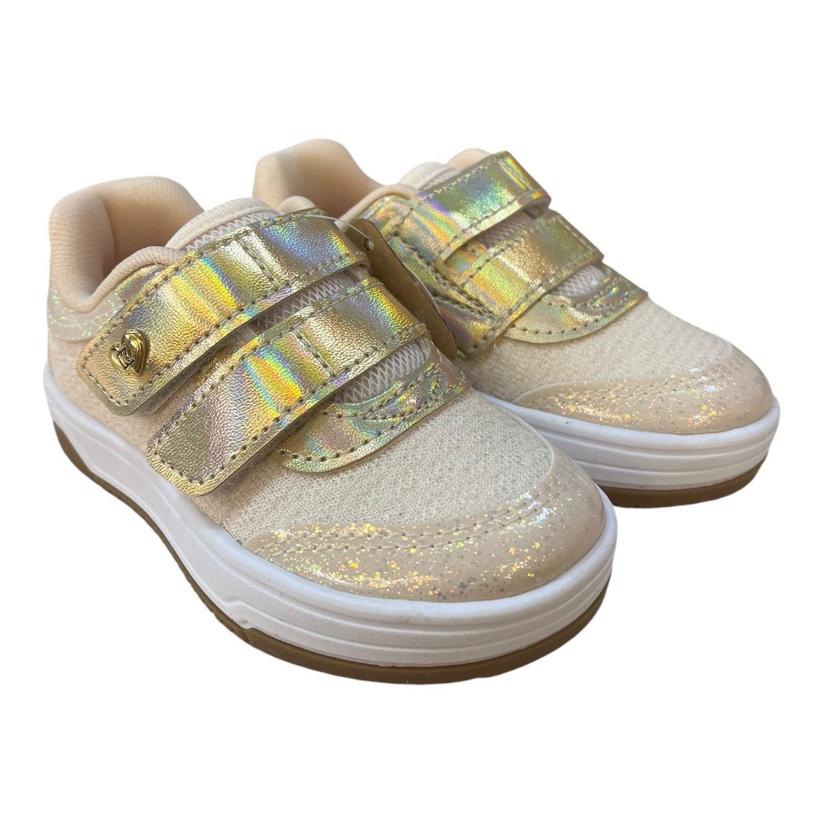 Tenis Infantil Menina Kidy Casual Conforto Autocolante Calce Fácil Brilho 31300470077 Dourado Dourado 2