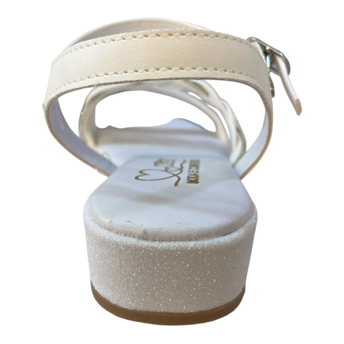 Sandalia Infantil Menina Kidy Salto Casual Conforto Brilho Strass Tranças 42000540004 Branco Branco 5