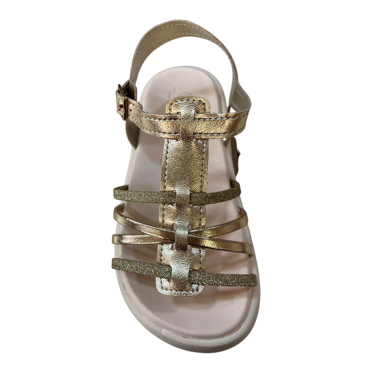 Sandalia Papete Menina Kidy Conforto Tiras Metalizado Superleve 44000270932 Dourado Dourado 6