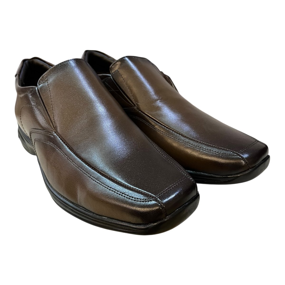 Sapato Masculino Casual Jota Pe Social Ultraconforto Couro 3D Vision 71455 Marrom Marrom 2