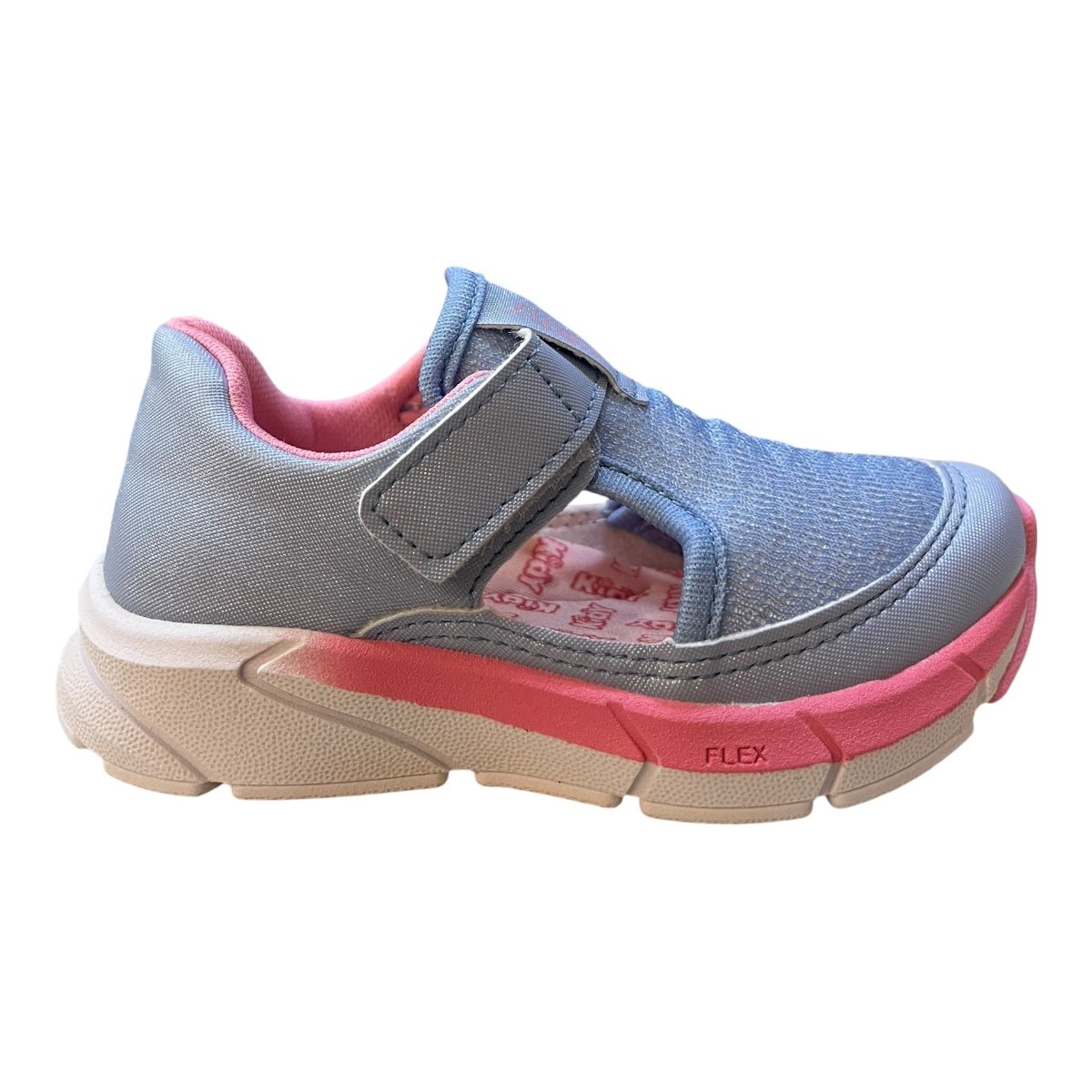 Tenis Infantil Menina Kidy Conforto Calce Fácil Autocolante Antiderrapante 04111850166 Azul