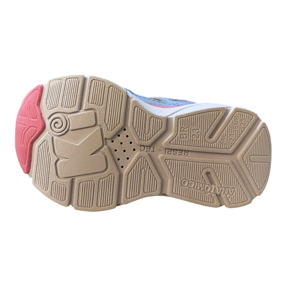 Tenis Infantil Menina Kidy Conforto Calce Fácil Autocolante Antiderrapante 04111850166 Azul Azul/Rosa 3