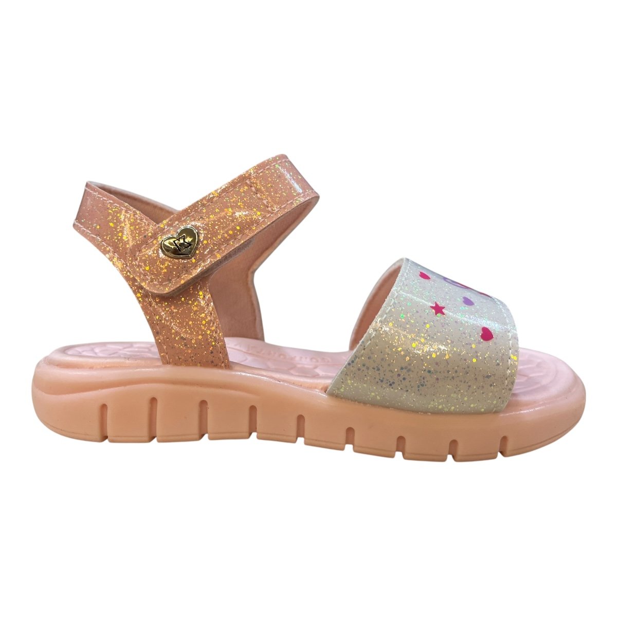 Sandalia Infantil Menina Kidy Conforto Autocolante Brilho Brinquedo 39210200027 Rosa