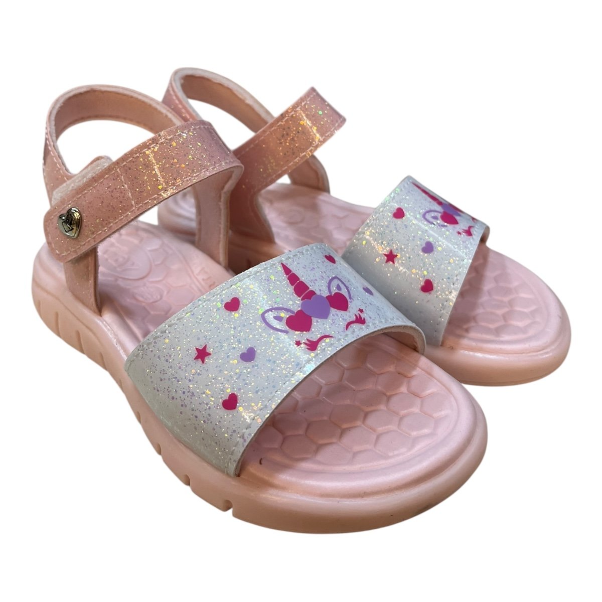 Sandalia Infantil Menina Kidy Conforto Autocolante Brilho Brinquedo 39210200027 Rosa Rosa 2