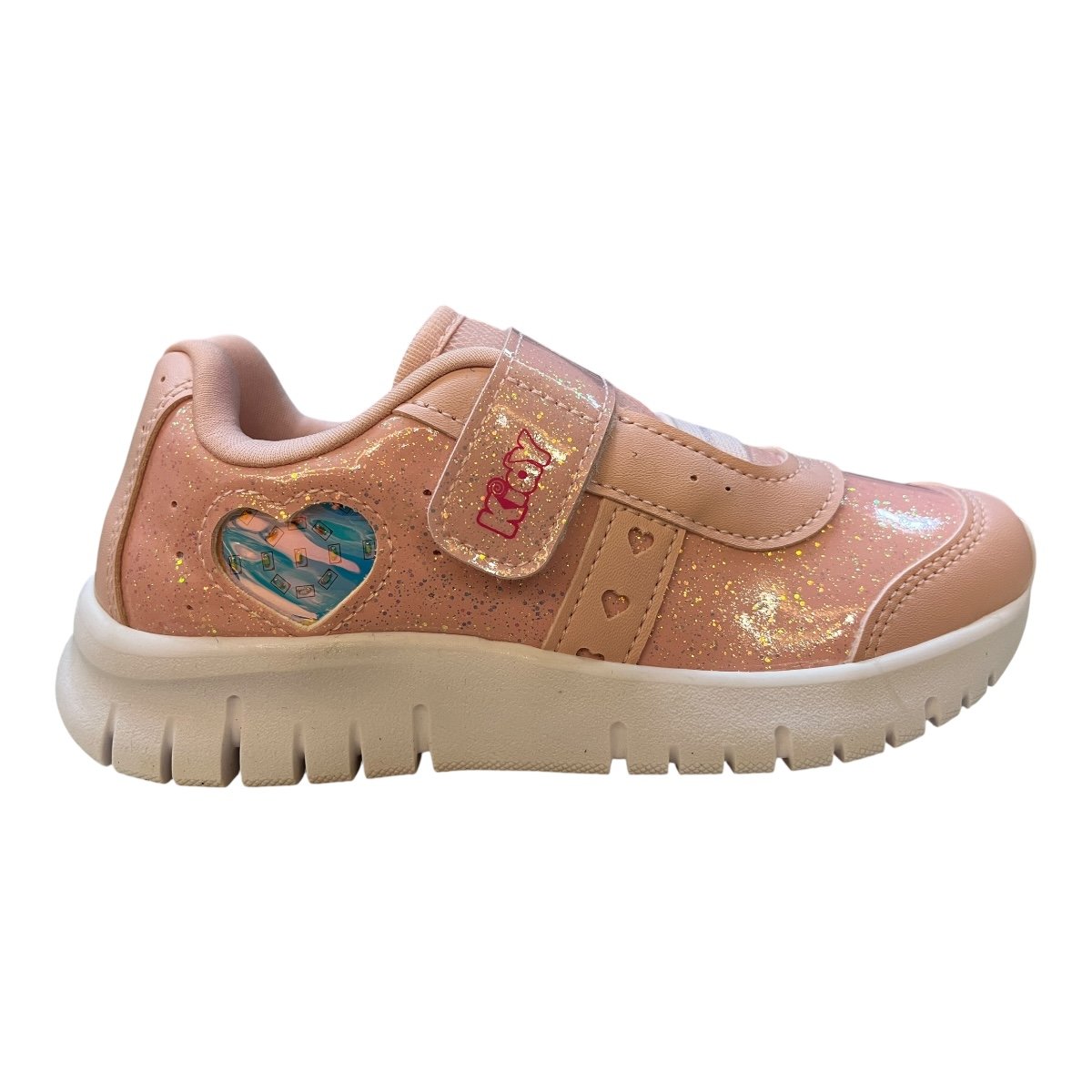 Tenis Infantil Menina Kidy Conforto Autocolante Calce Fácil Brilho Luz 03511034005 Rosa