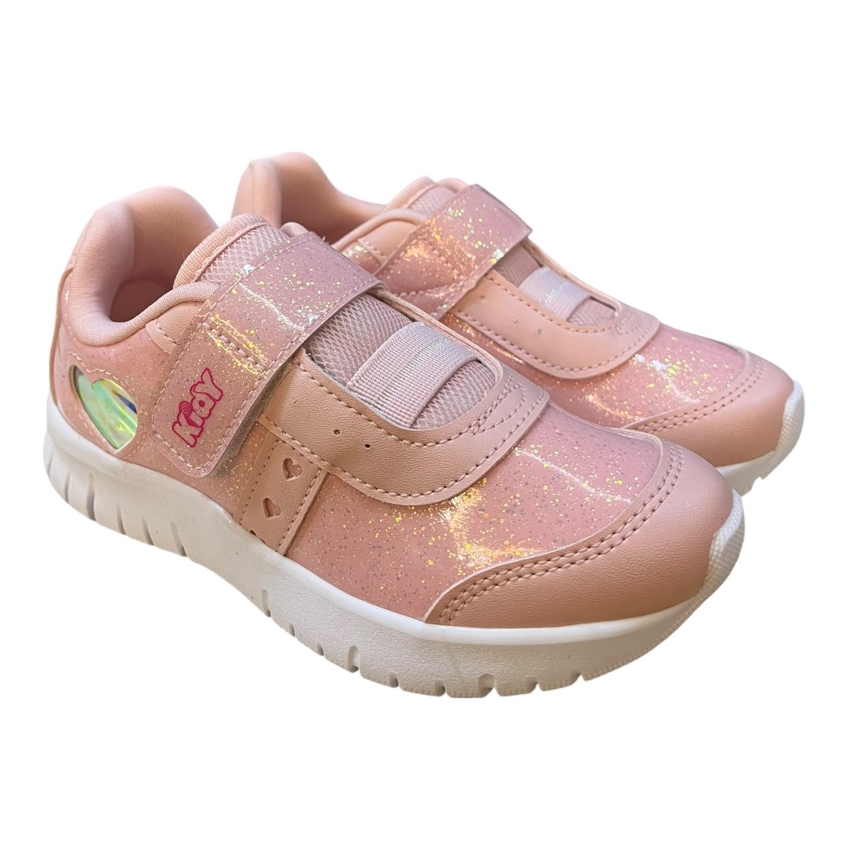 Tenis Infantil Menina Kidy Conforto Autocolante Calce Fácil Brilho Luz 03511034005 Rosa Rosa 2