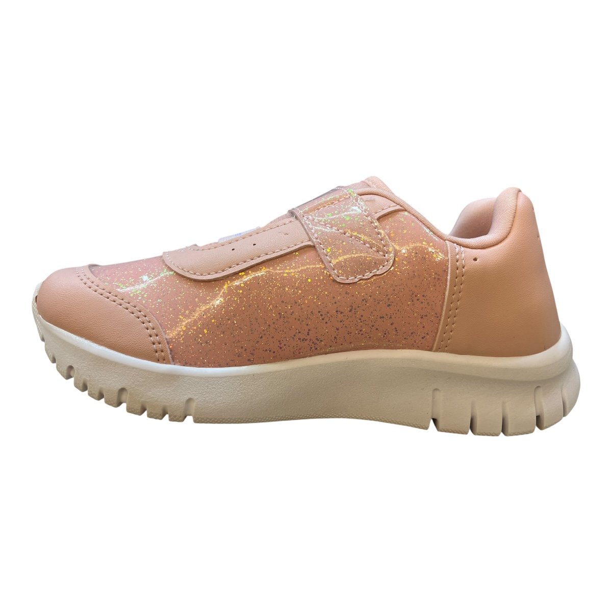 Tenis Infantil Menina Kidy Conforto Autocolante Calce Fácil Brilho Luz 03511034005 Rosa Rosa 4