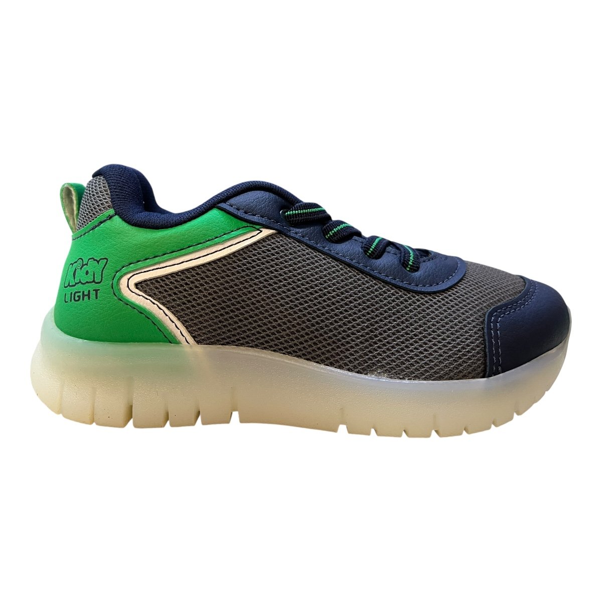 Tenis Infantil Menino Kidy Conforto Calce Fácil Elástico Luz Led  03501059395 Marinho