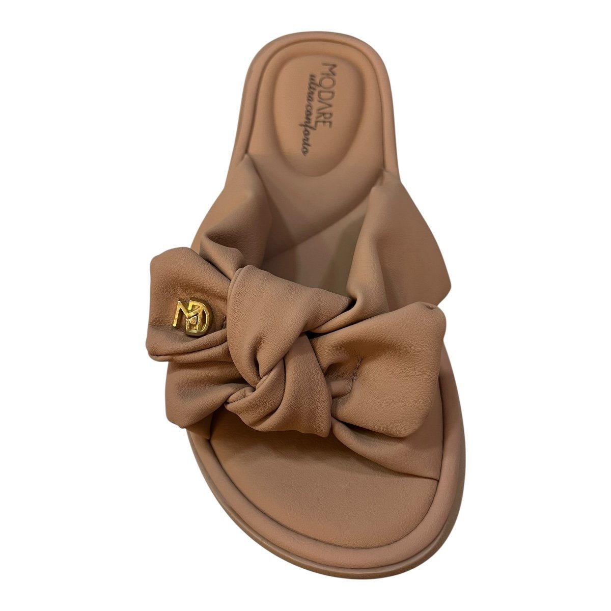 Chinelo Papete Feminino Modare Ultraconforto Superleve Laço 7208.101 Nude Nude 6