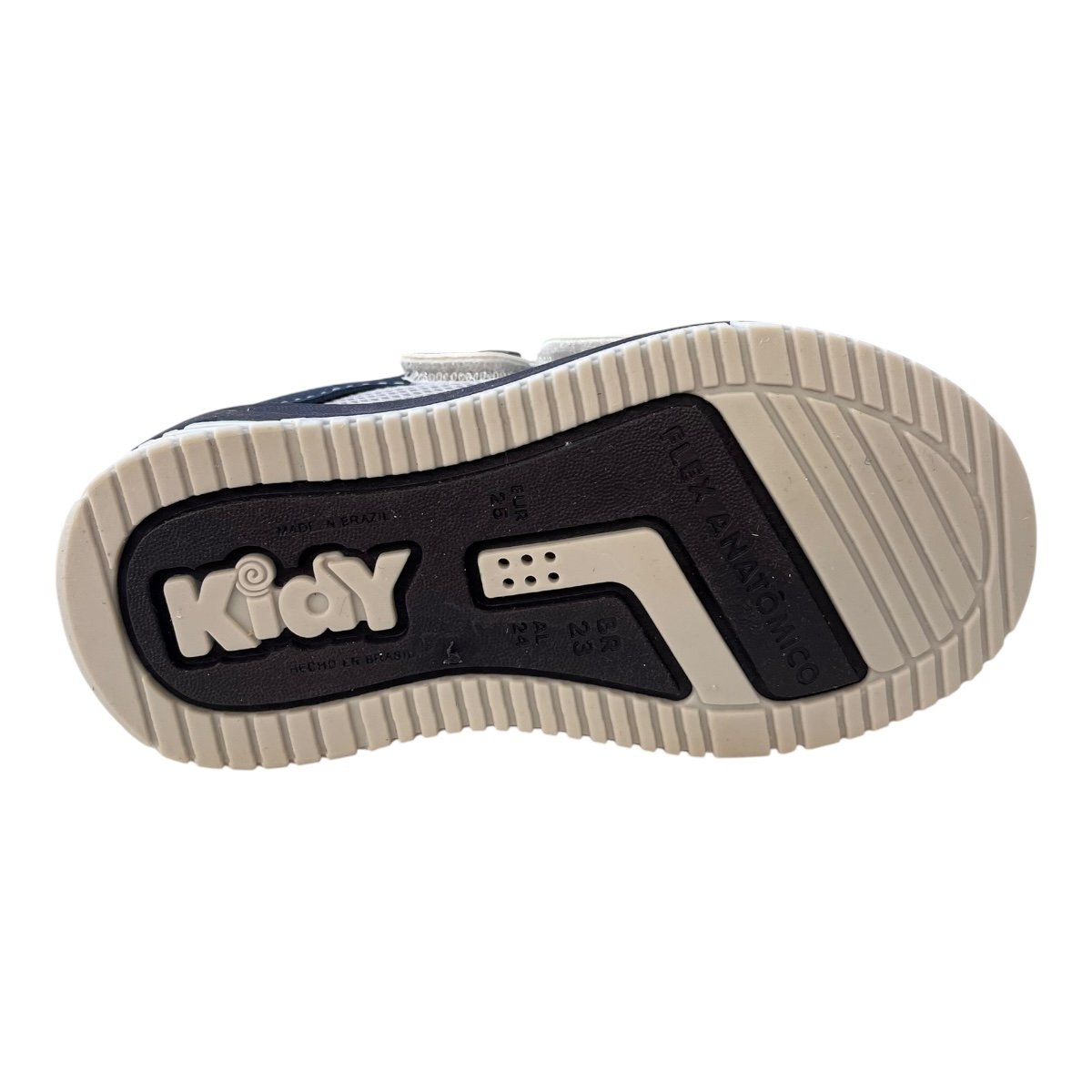 Tenis Infantil Menino Kidy Casual Conforto Calce Fácil Autocolante 31310435028 Branco Branco/Azul 3