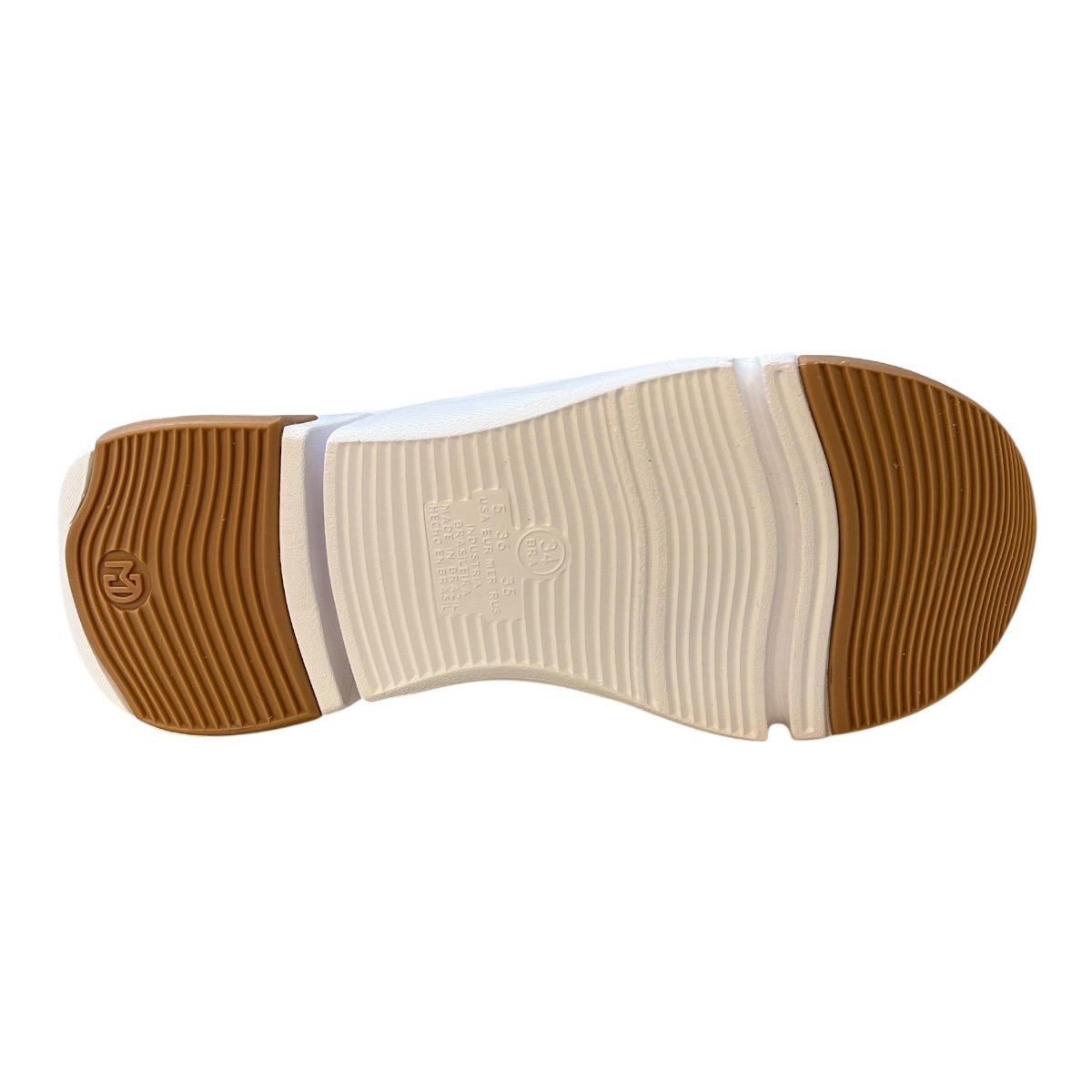 Tenis Feminino Modare Casual Ultraconforto Superleve Metalizado 7401.102 Branco Branco/Dourado 3