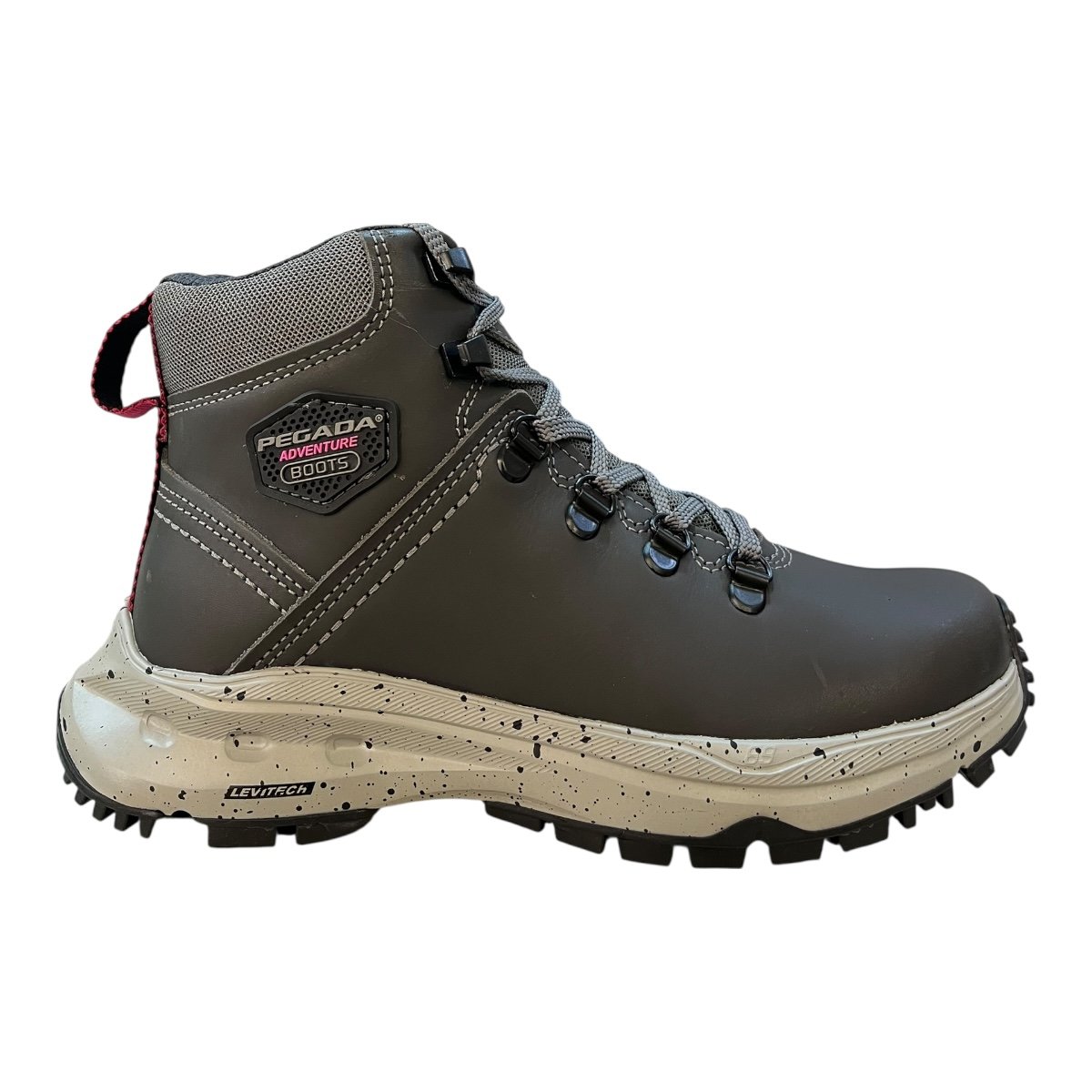 Bota Coturno Feminino Pegada Couro Ultraconforto Impermeável Antiderrapante  250403-06 Grafite 