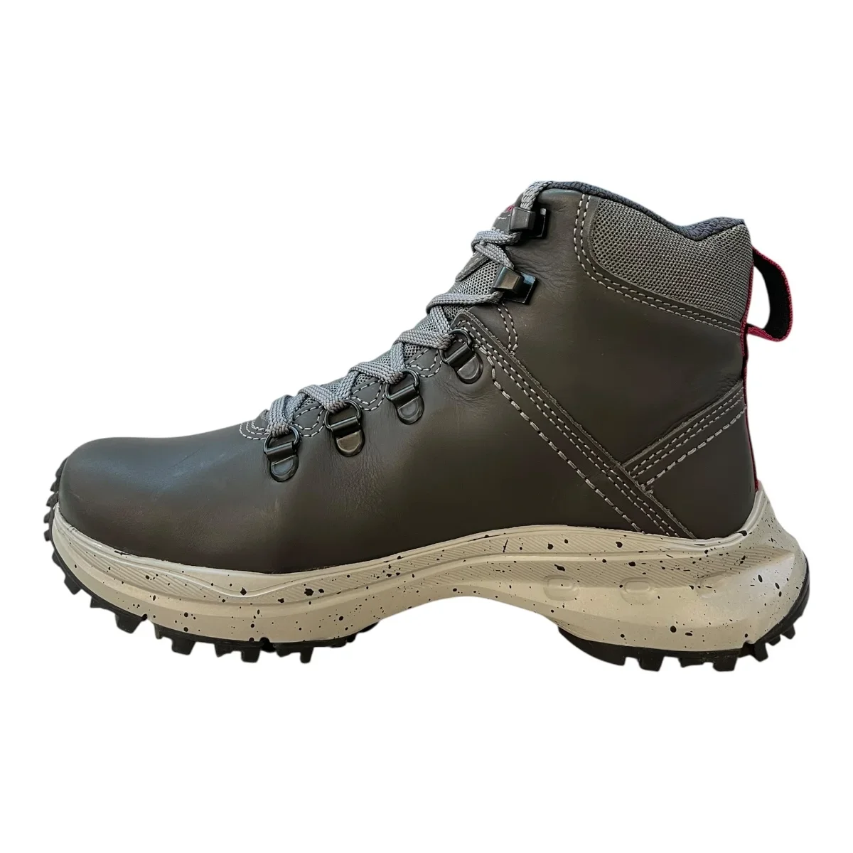 Bota Coturno Feminino Pegada Couro Ultraconforto Impermeável Antiderrapante 250403-06 Grafite Carbono 4
