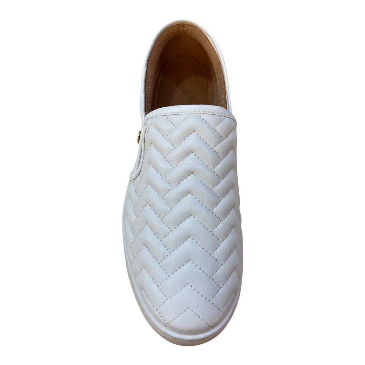 Tenis Feminino Slip Vizzano Casual Calce Fácil Básico Texturizado Conforto 1214.1010 Branco Branco 6