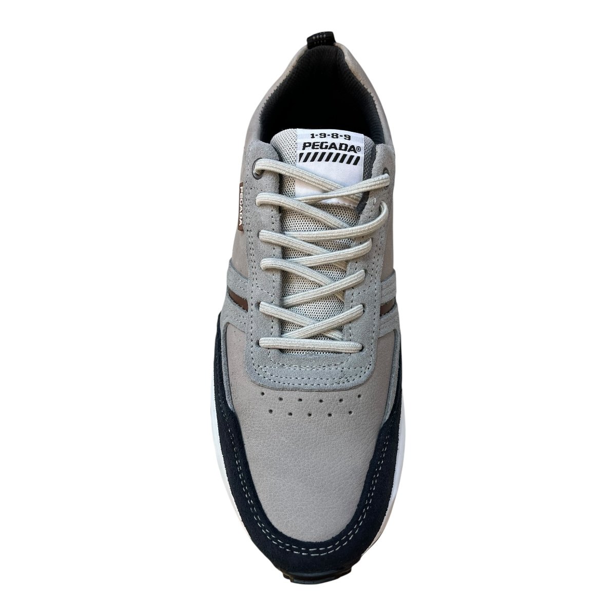 Tenis Masculino Pegada Couro Ultraconforto Calce Fácil Elástico 110751-09 Cinza Cinza 6