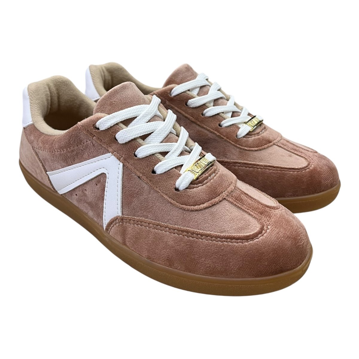 Tenis Feminino Vizzano Conforto Casual Retrô Street Camurça Amarração 1430.102 Rose Rosé 2