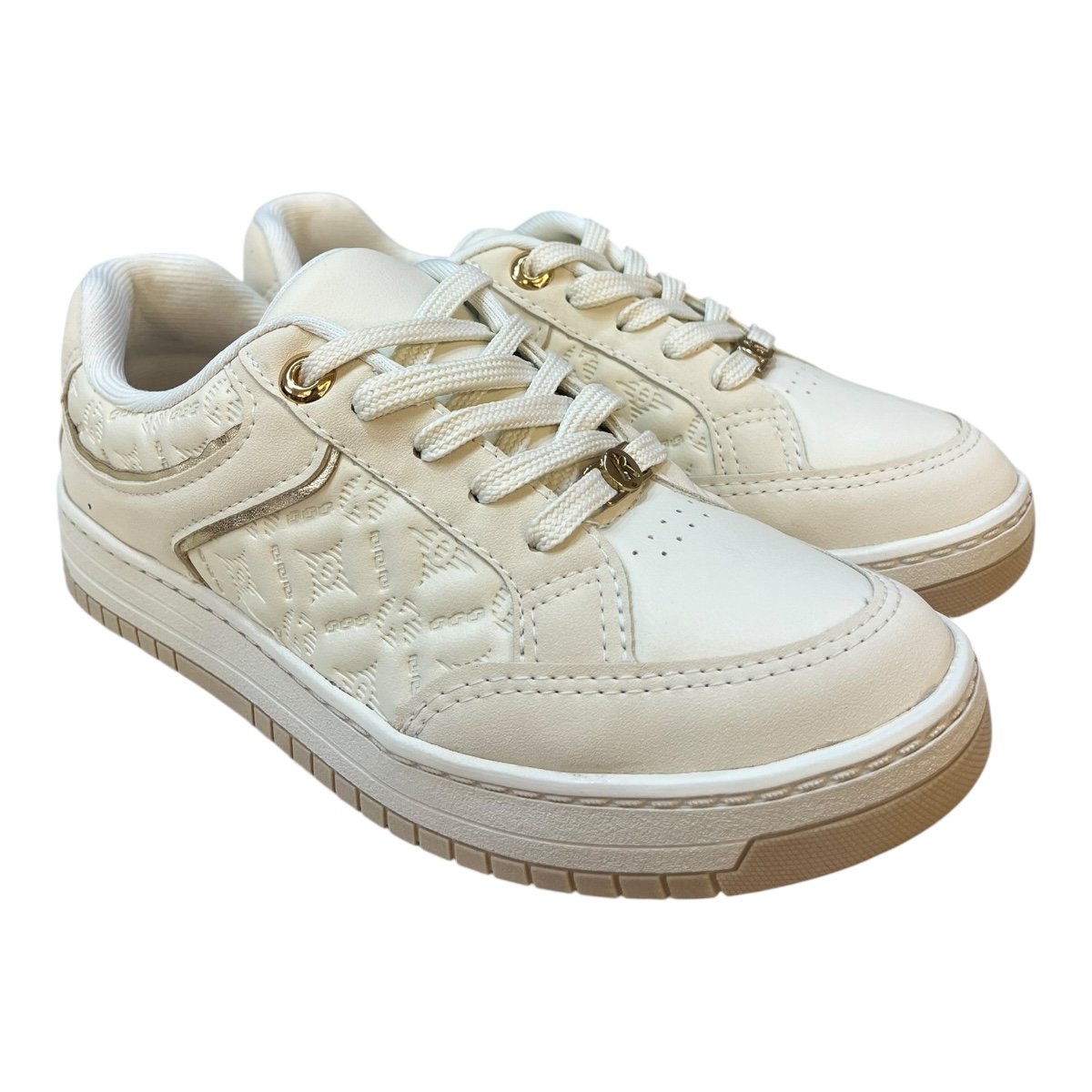 Tenis Feminino Kolosh Casual Ultraconforto Superleve Texturizado Metalizado C4165 Marfim Marfim 2