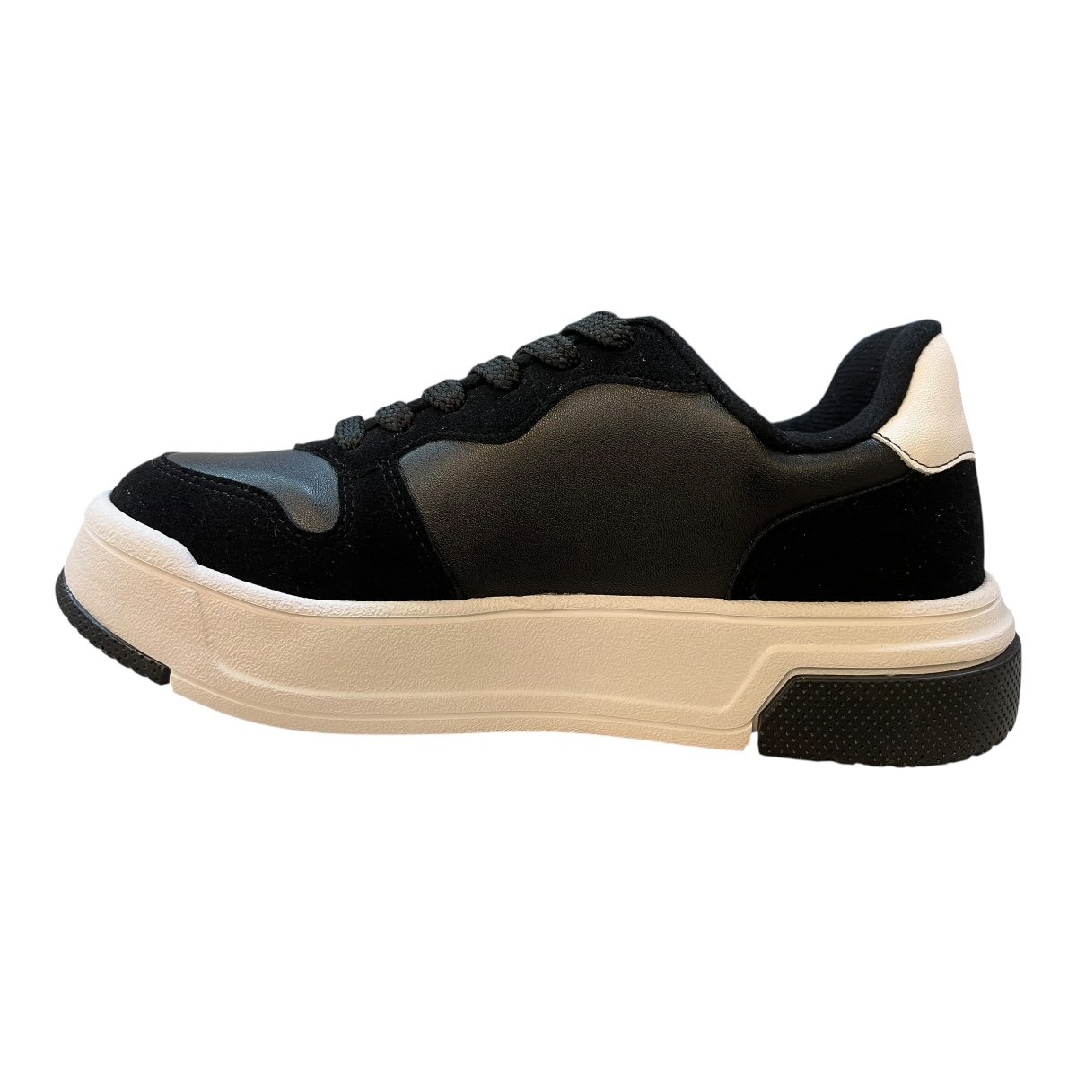 Tenis Feminino Vizzano Casual Plataforma Camurça Listras Retrô 1455.104 Preto Preto 4