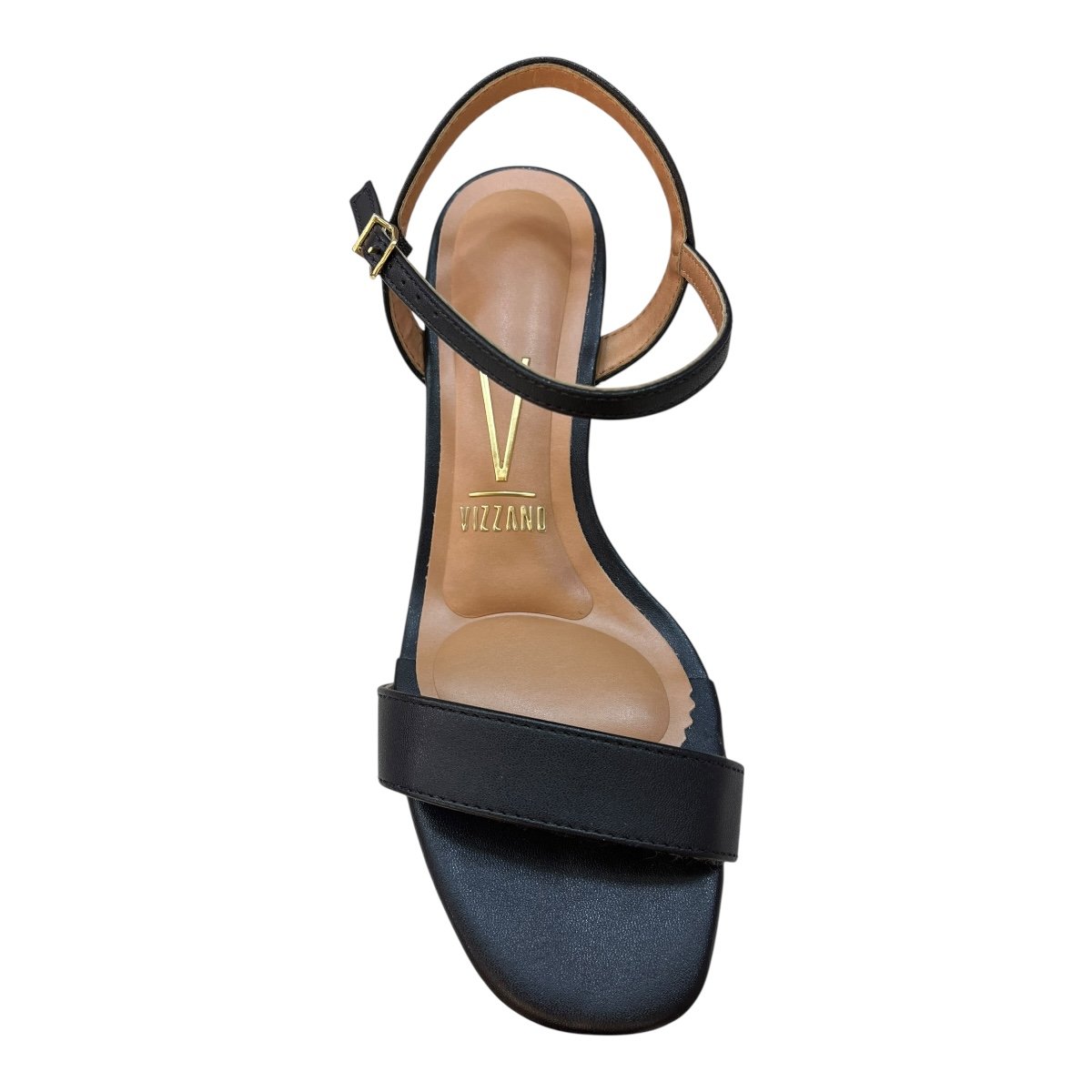 Sandalia Feminino Vizzano Casual Salto Bloco Metalizado Tira 6428.101 Preto Preto 6