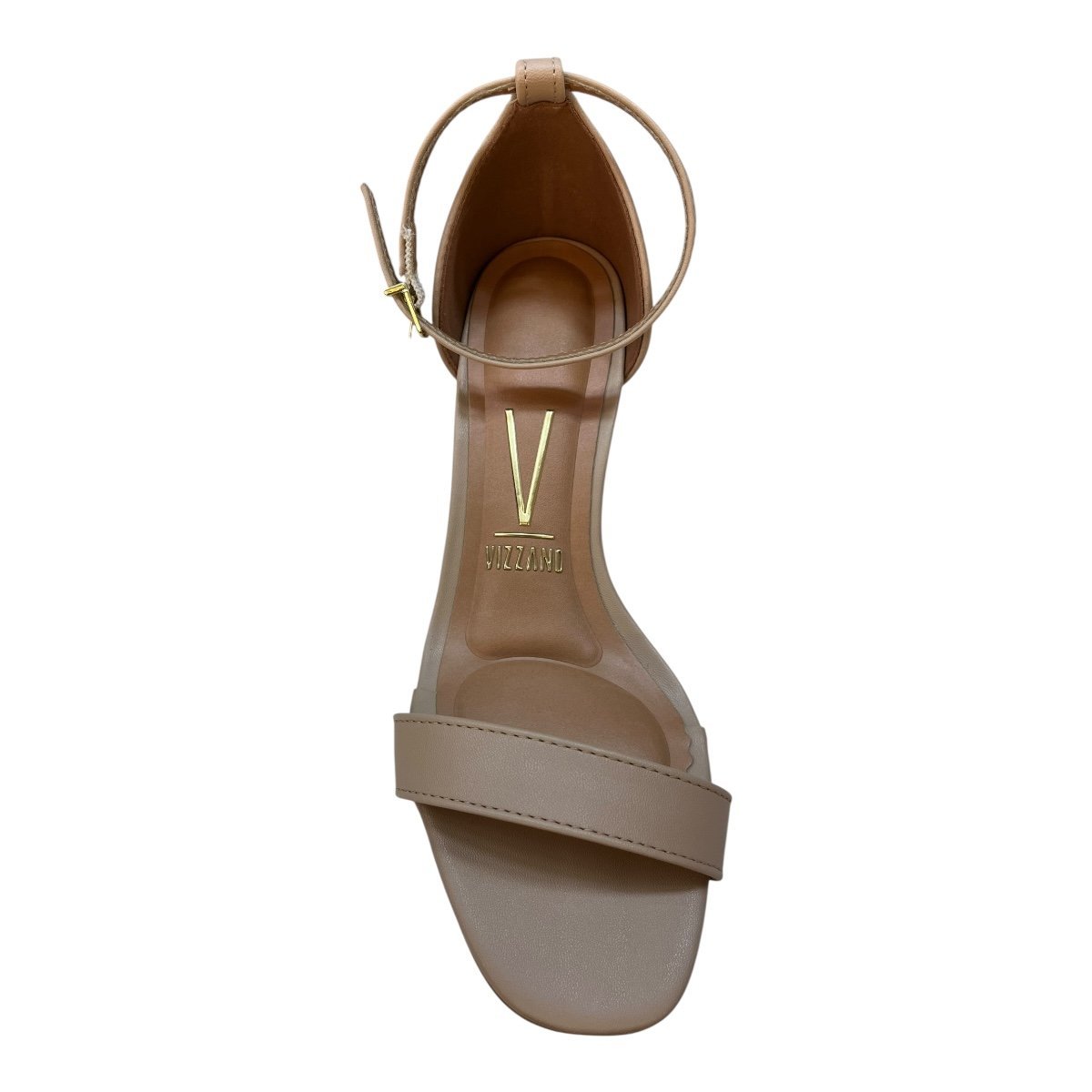Sandalia Feminino Vizzano Pelica Salto Baixo Básica Calcanhar Fechado 6428.104 Bege Bege 6