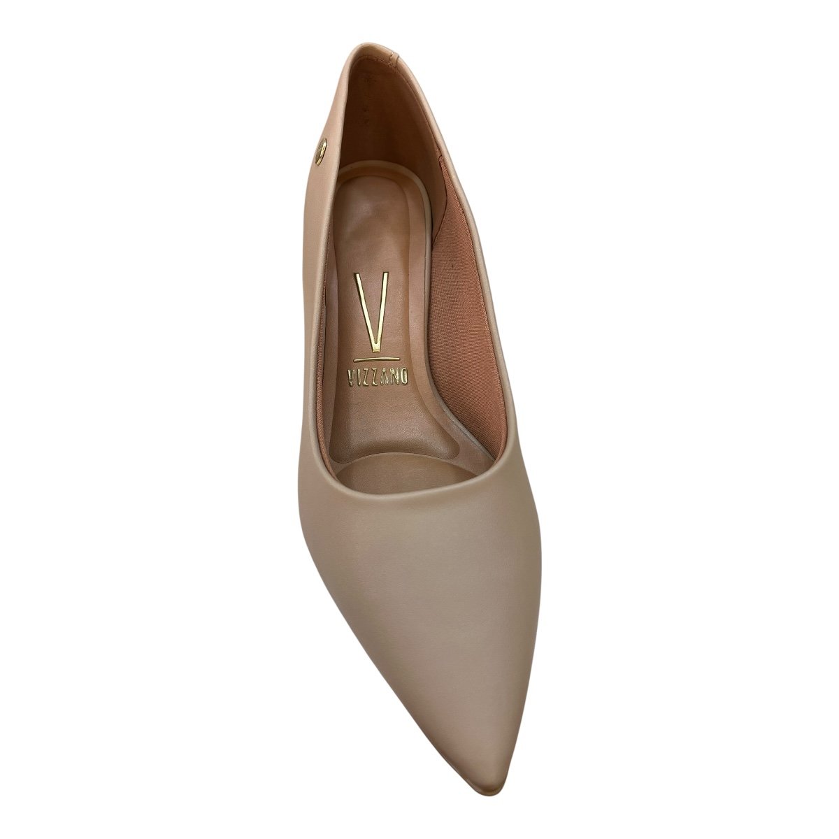 Sapato Scarpin Casual Feminino Vizzano Pelica Salto Bloco 1220.315 Bege Bege 6