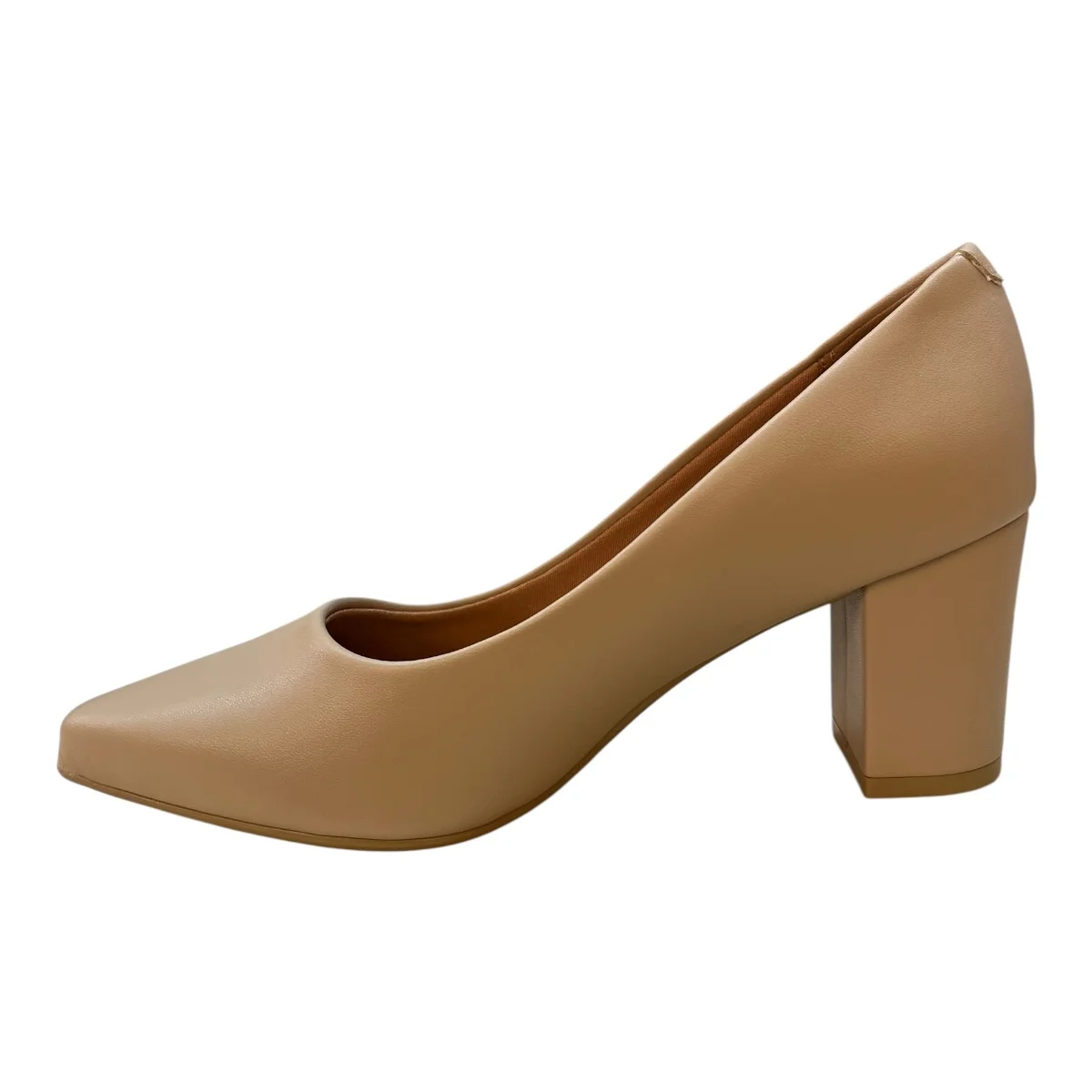 Scarpin Feminino Vizzano Sintético Conforto Salto 7Cm 1290.500 Bege Bege 4