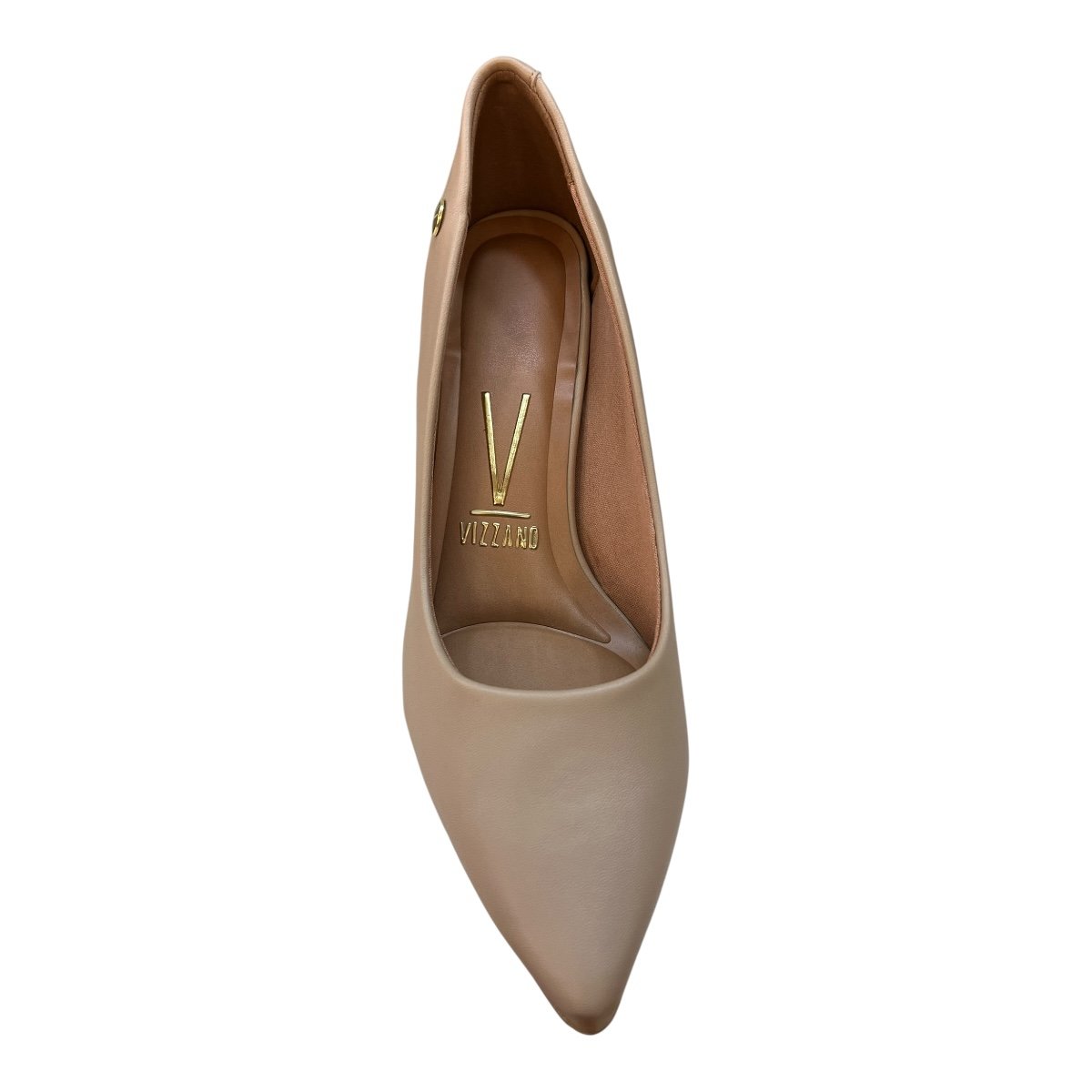 Scarpin Feminino Vizzano Sintético Conforto Salto 7Cm 1290.500 Bege Bege 6