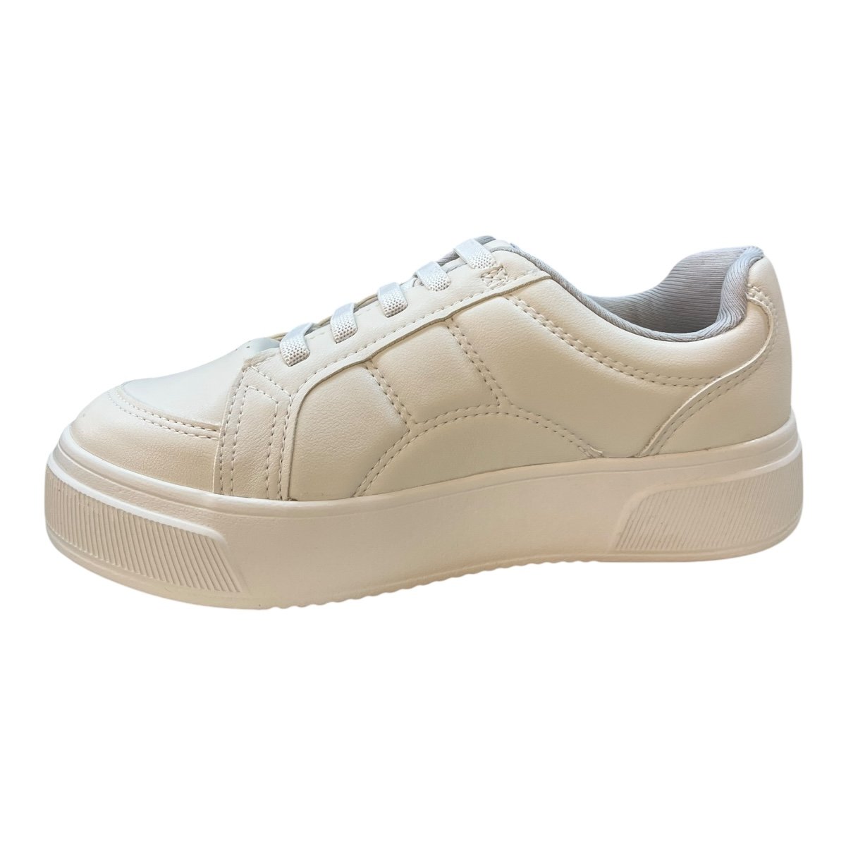 Tenis Feminino Kolosh Plataforma Ultraconforto Brilho Calce Fácil Elástico C3545a Branco Branco 4