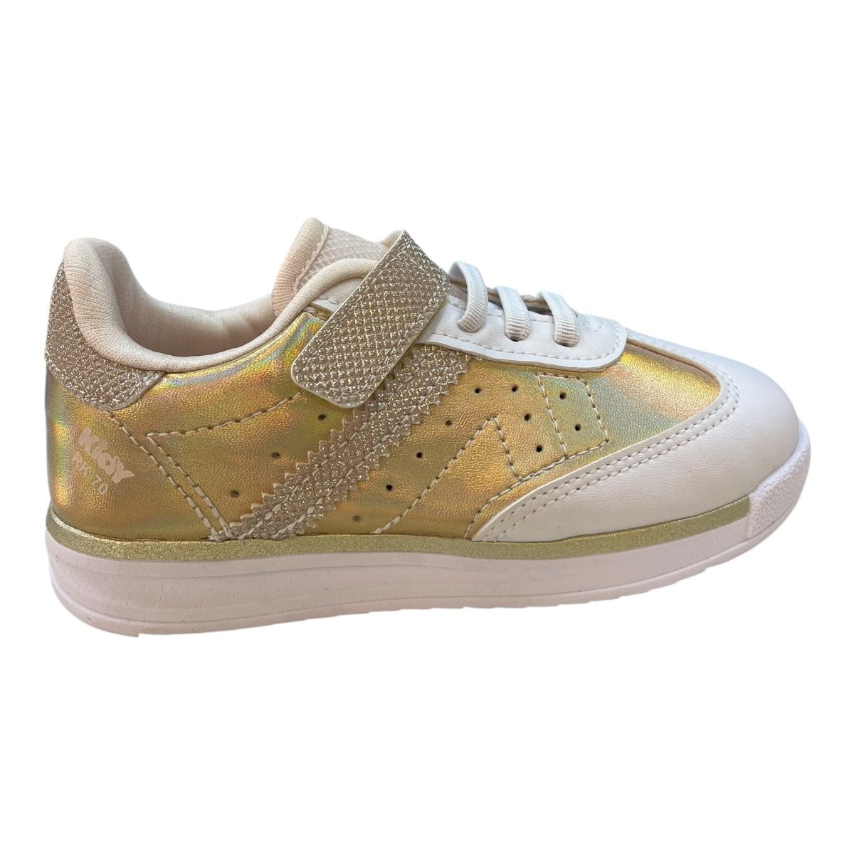 Tenis Infantil Menina Kidy Casual Conforto Brilho Metalizado Autocolante 45210070932 Dourado
