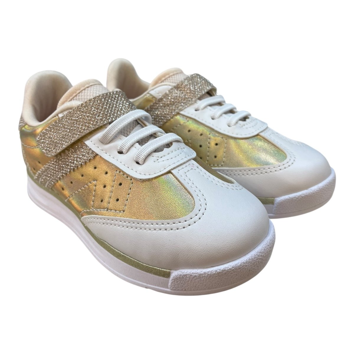 Tenis Infantil Menina Kidy Casual Conforto Brilho Metalizado Autocolante 45210070932 Dourado Dourado 2
