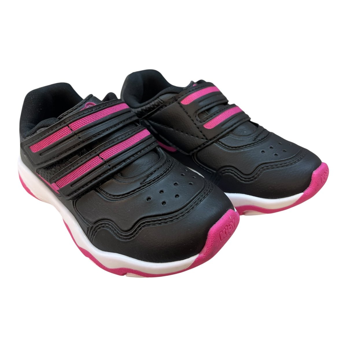 Tenis Infantil Menina Kidy Conforto Casual Calce Fácil Autocolante Kit Pulseira 00718270306 Preto Preto 2