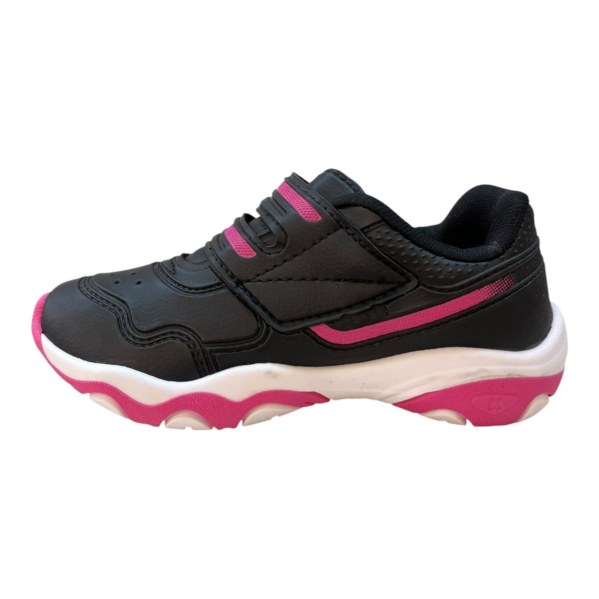 Tenis Infantil Menina Kidy Conforto Casual Calce Fácil Autocolante Kit Pulseira 00718270306 Preto Preto 4