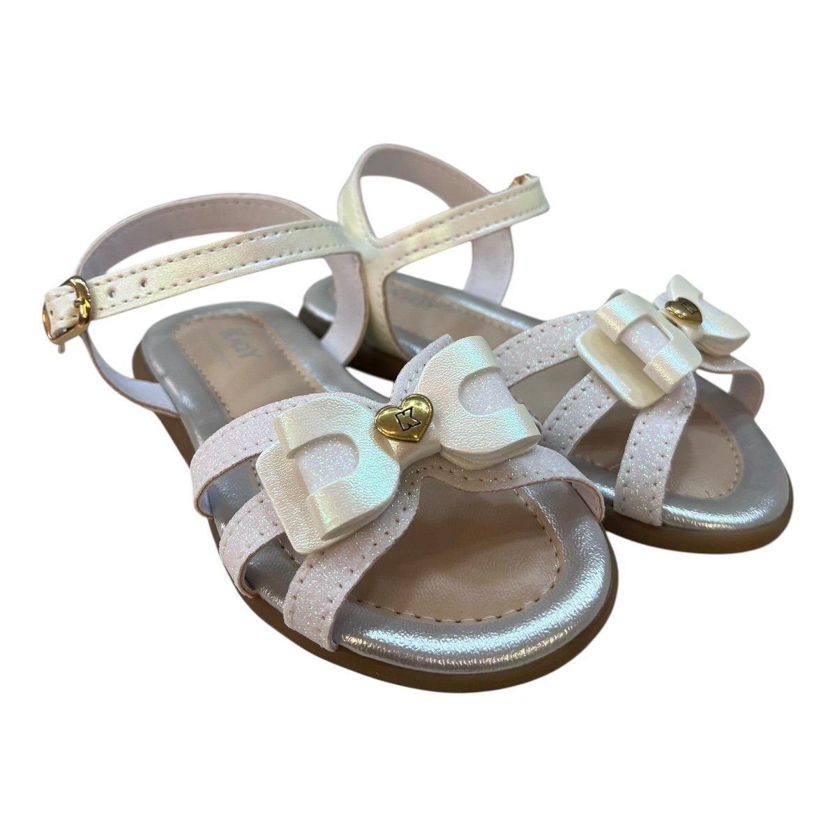 Sandalia Infantil Menina Kidy Casual Conforto Laço Fivela Antiderrapante 45600040004 Branco Branco 2