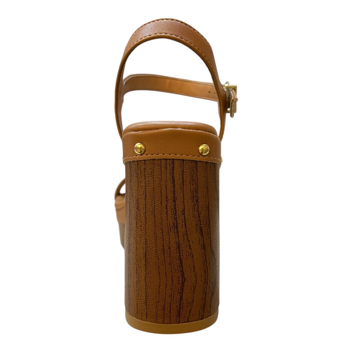 Sandalia Feminino Vizzano Casual Plataforma Salto Alto Bloco Fivela 6541.200 Caramelo Marrom 5