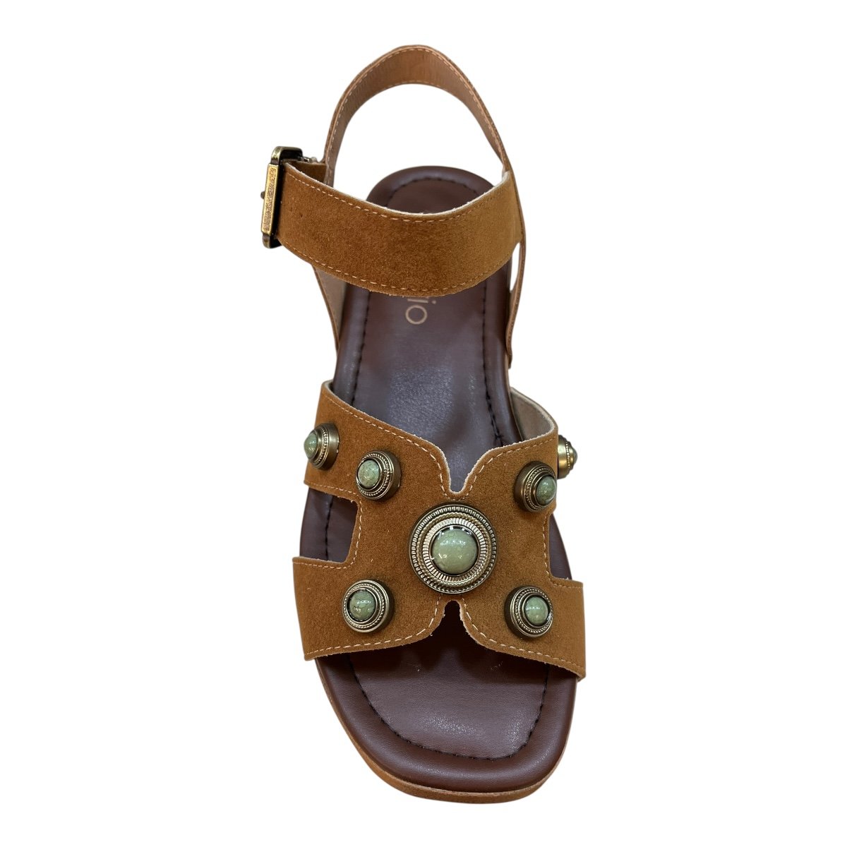 Sandalia Tamanco Feminino Beira Rio Casual Tratorado Camurça Salto Bloco 8559.104 Caramelo Marrom 6