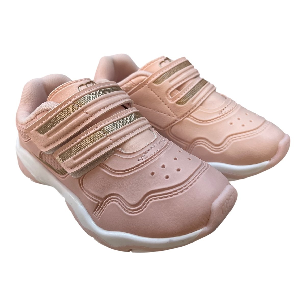 Tenis Infantil Menina Kidy Conforto Casual Calce Fácil Autocolante Kit Pulseira 00718272767 Rosa Rosa 2