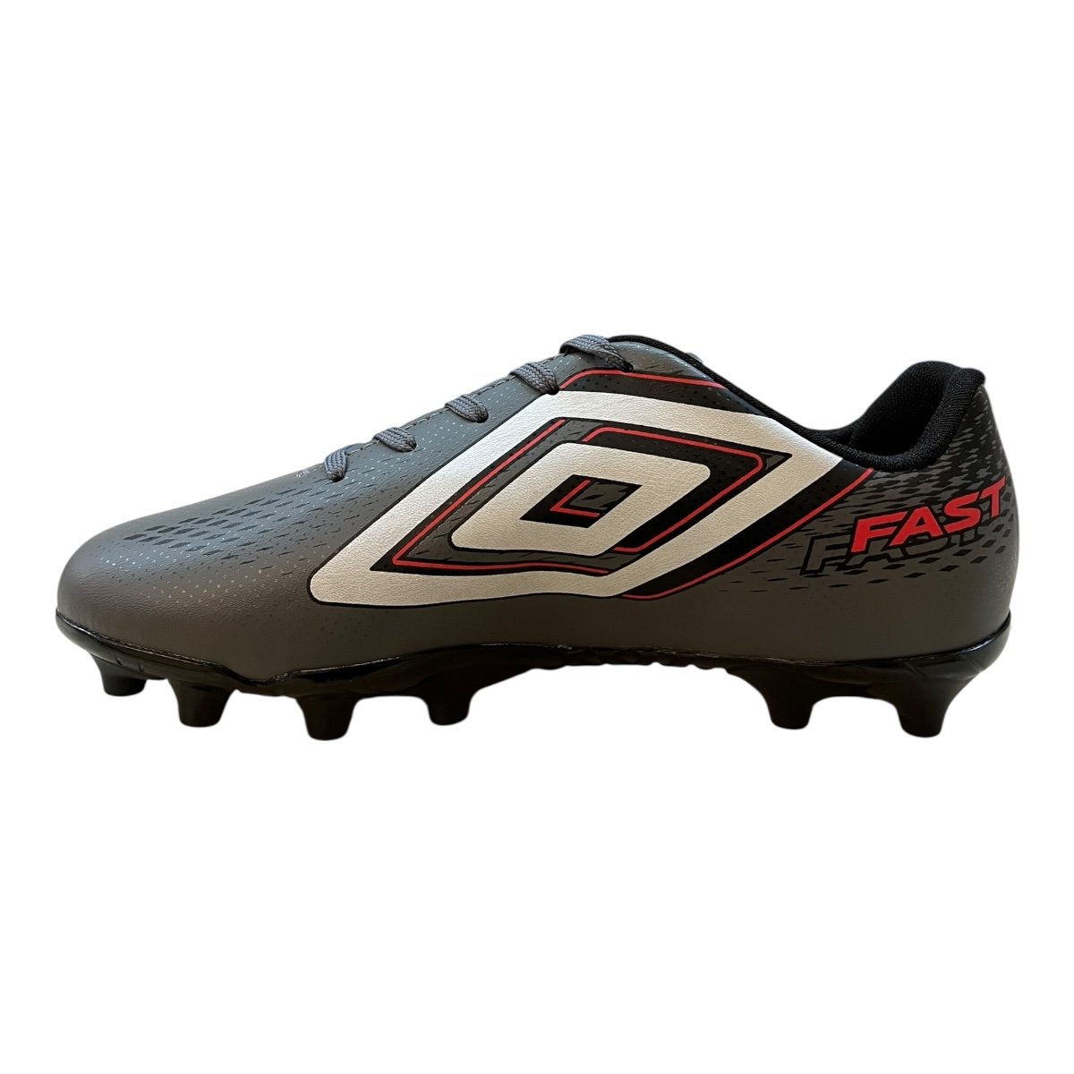Chuteira Infantil Menino Umbro Fast Ii Jr Esporte Conforto Campo Cravo Cinza Cinza 4