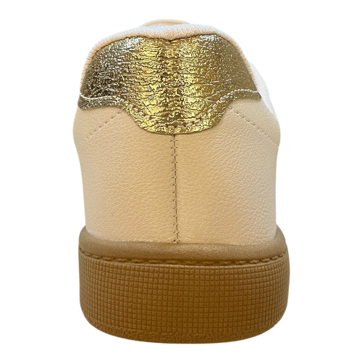 Tenis Feminino Beira Rio Casual Conforto Retrô Dois Cadarços Brilho Metalizado 4313.108 Branco Branco 5