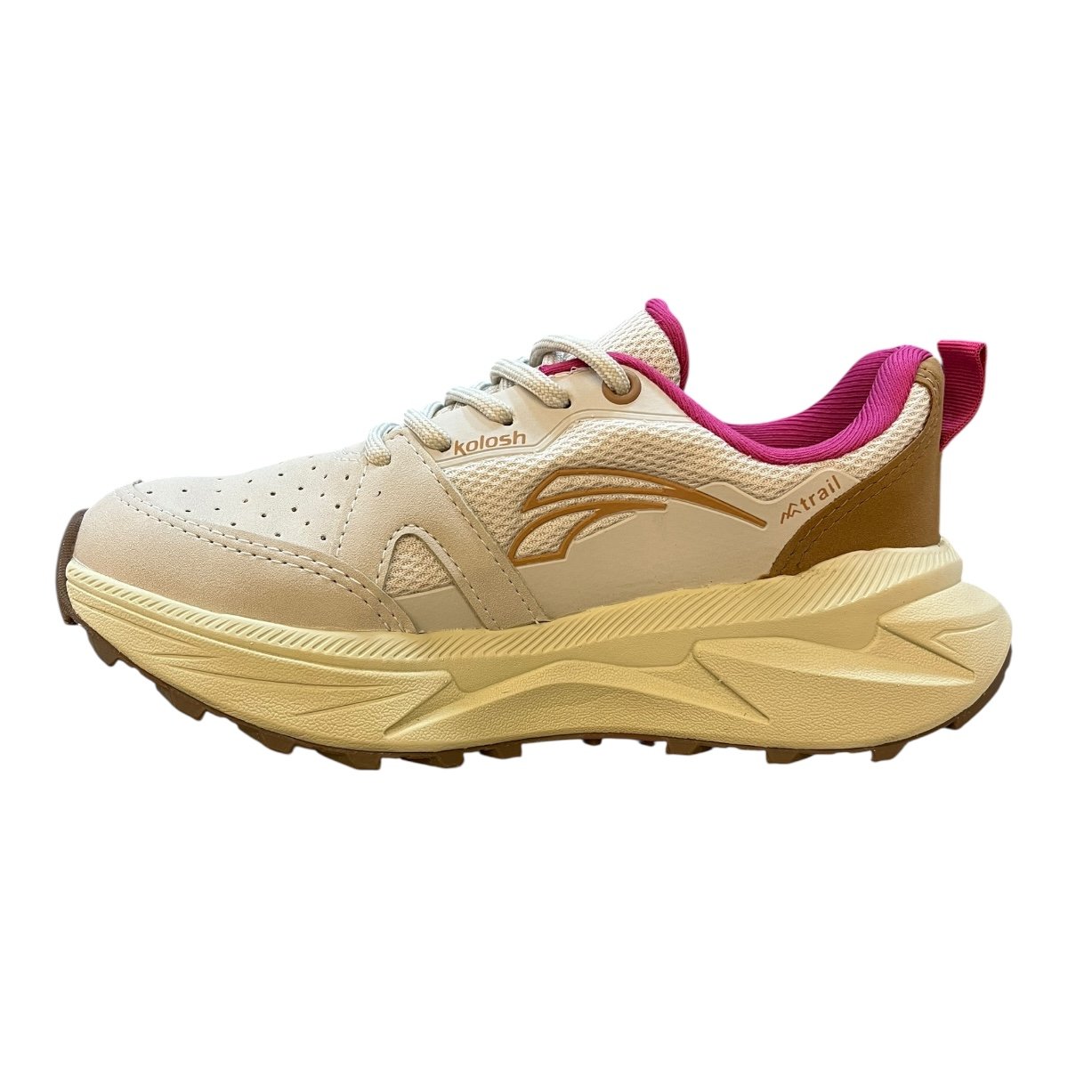 Tenis Feminino Kolosh Casual Ultraconforto Amarração Superleve Caminhada E0483 Marfim Marfim 6