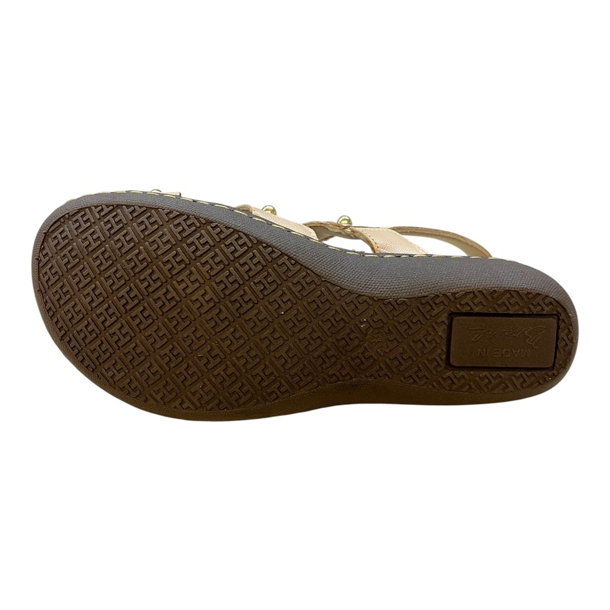 Sandalia Feminino New Born Casual Ultraconforto Superleve Tiras Couro Metalizado  2588 Marfim Marfim 3