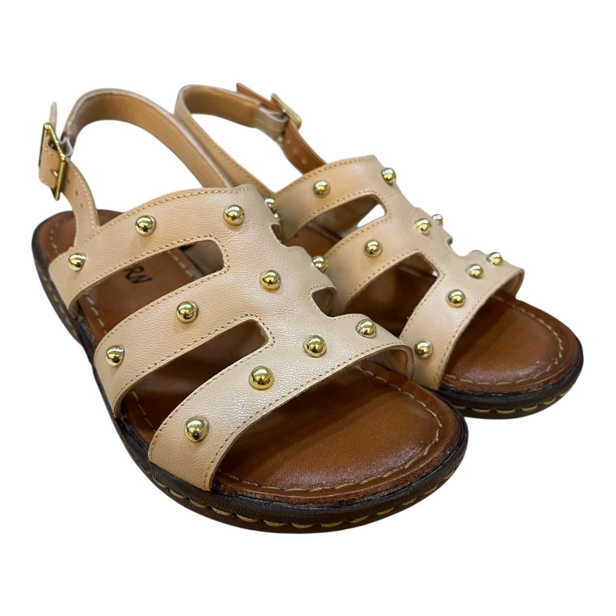 Sandalia Feminino New Born Casual Ultraconforto Superleve Tiras Couro Metalizado  2588 Marfim Marfim 2