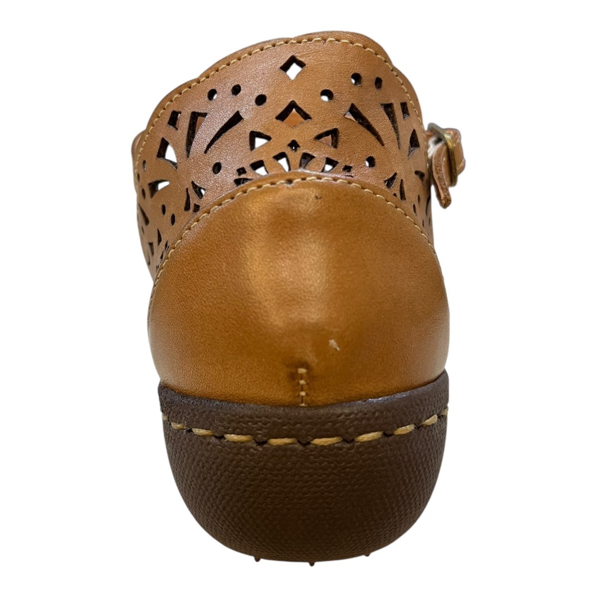 Sandalia Feminino New Born Casual Ultraconforto Superleve Couro Legítimo 2553 Caramelo Marrom 5