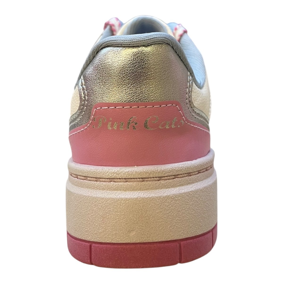Tenis Infantil Menina Pink Cats Casual Brilho Strass Colorido Metalizado Plataforma V5641 Branco Branco 5