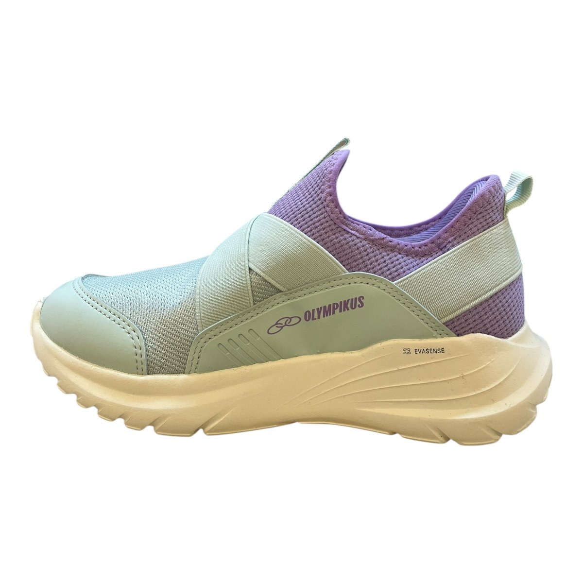 Tenis Infantil Menina Olympikus Stream Conforto Calce Fácil Superleve  Verde/Lilás 6